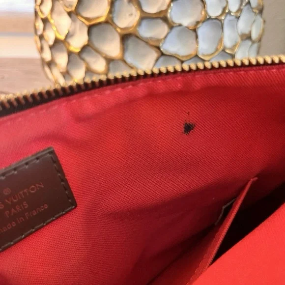 LOUIS VUITTON Damier Ebene Siena Tote & Matching Wallet Set Women's Purse - Picture 17 of 17